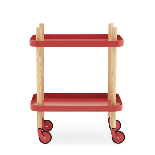 노만코펜하겐- Block Mobile Table Trolley red