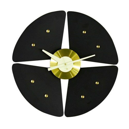 Vitra - Petal Clock, black/ brass