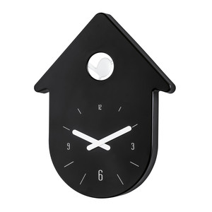Koziol - Toc-Toc Wall Clock, black / white