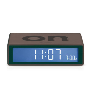Lexon - Flip LCD-Alarm Clock, dark grey