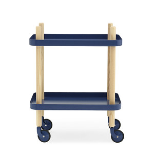 노만코펜하겐- Block Mobile Table Trolley dark blue
