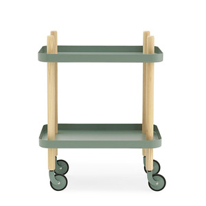 노만코펜하겐- Block Mobile Table Trolley dusty green