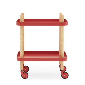 노만코펜하겐- Block Mobile Table Trolley red