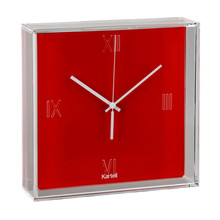 Kartell - Tic &amp; Tac Wall Clock, orange red