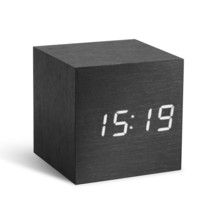 Gingko - Click Clock Cube, black / LED white