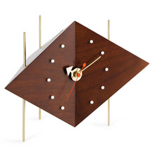 Vitra - Diamond Clock, solid walnut