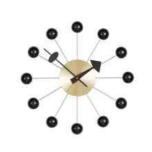Vitra - Ball Clock, black / brass