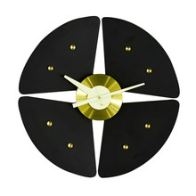 Vitra - Petal Clock, black/ brass
